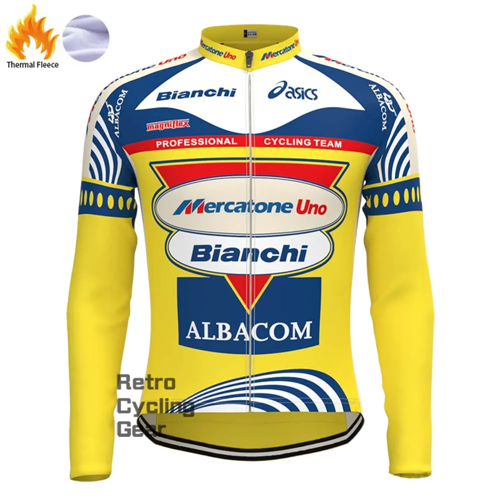 1999 Bianchi Fleece Retro Long Cycling Kits