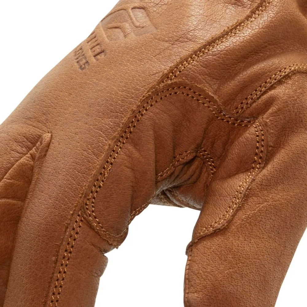 212 Performance TLDWP-0809 Fleece Lined Buffalo Leather Driver Winter Work Glove in Russet Brown, Medium Brown