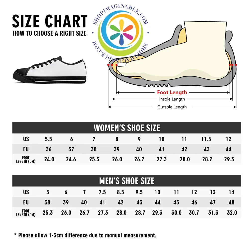 Abstract Pastels Ladies Low Top Canvas Shoes