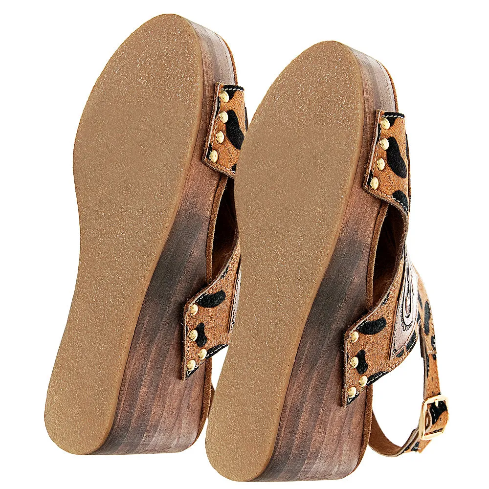 American Darling ADFT108 Hand tooled carved genuine leather sandal footwear flip flop