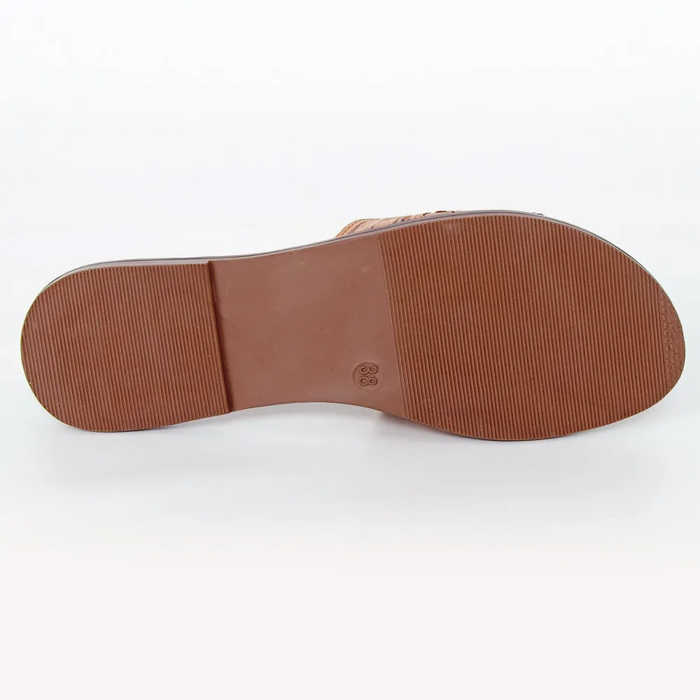 American Darling ADFTE106 Hand tooled carved genuine leather sandal footwear flip flop