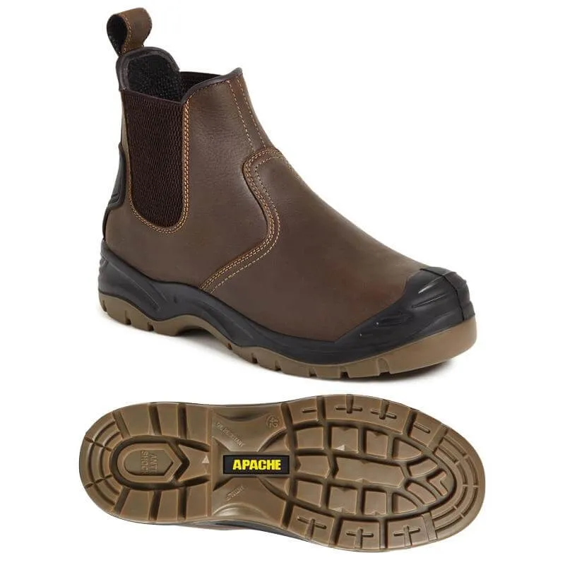 Apache AP715SM Special Offer Pack - Apache AP715SM Brown Safety Dealer Boots   3 Pairs Work Socks