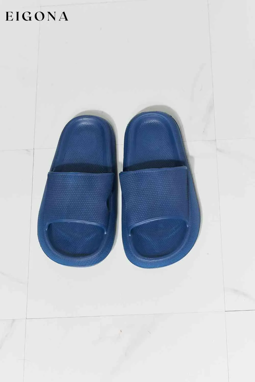 Arms Around Me Open Toe Slide in Navy