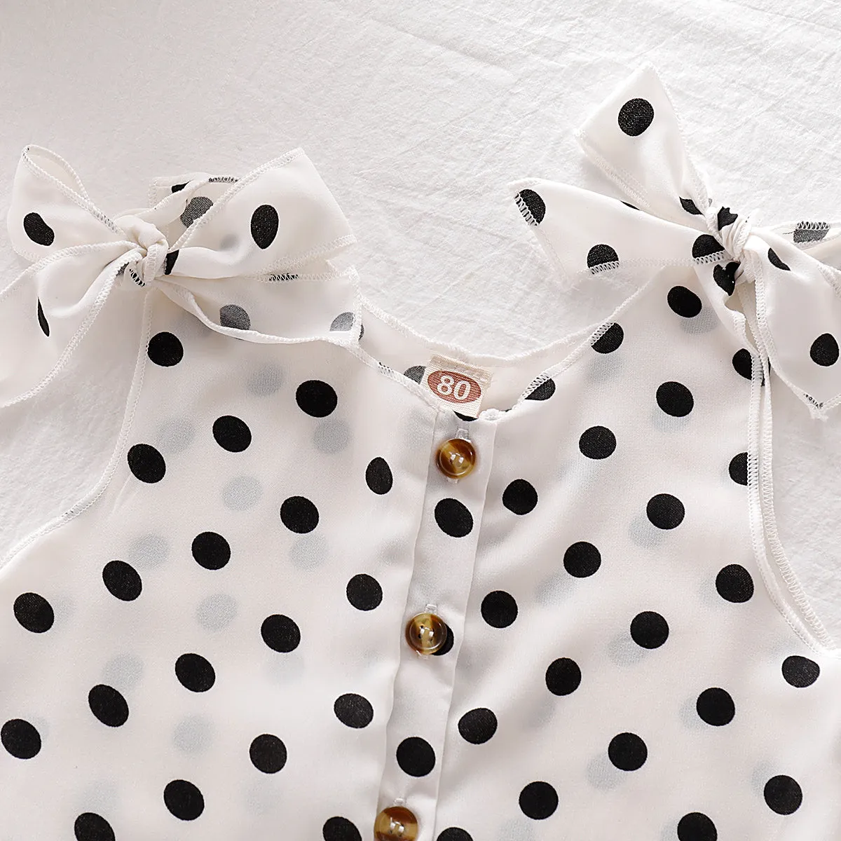Baby / Toddler Fashionable Polka Dots Strappy Onesies