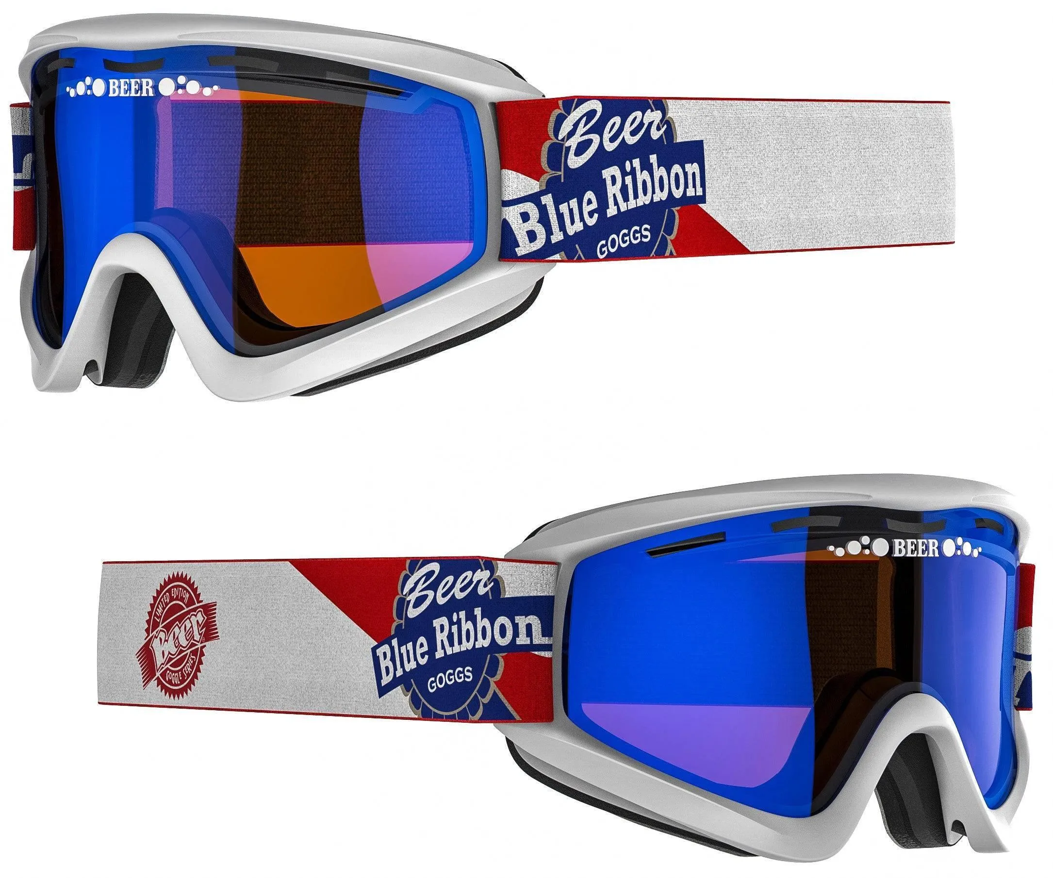 Beer Optics Cold PBRB Goggle Blue Mirror