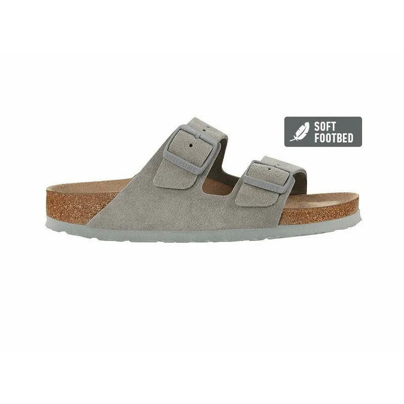 Birkenstock Arizona SFB Stone Coin Suede Leather (Regular)