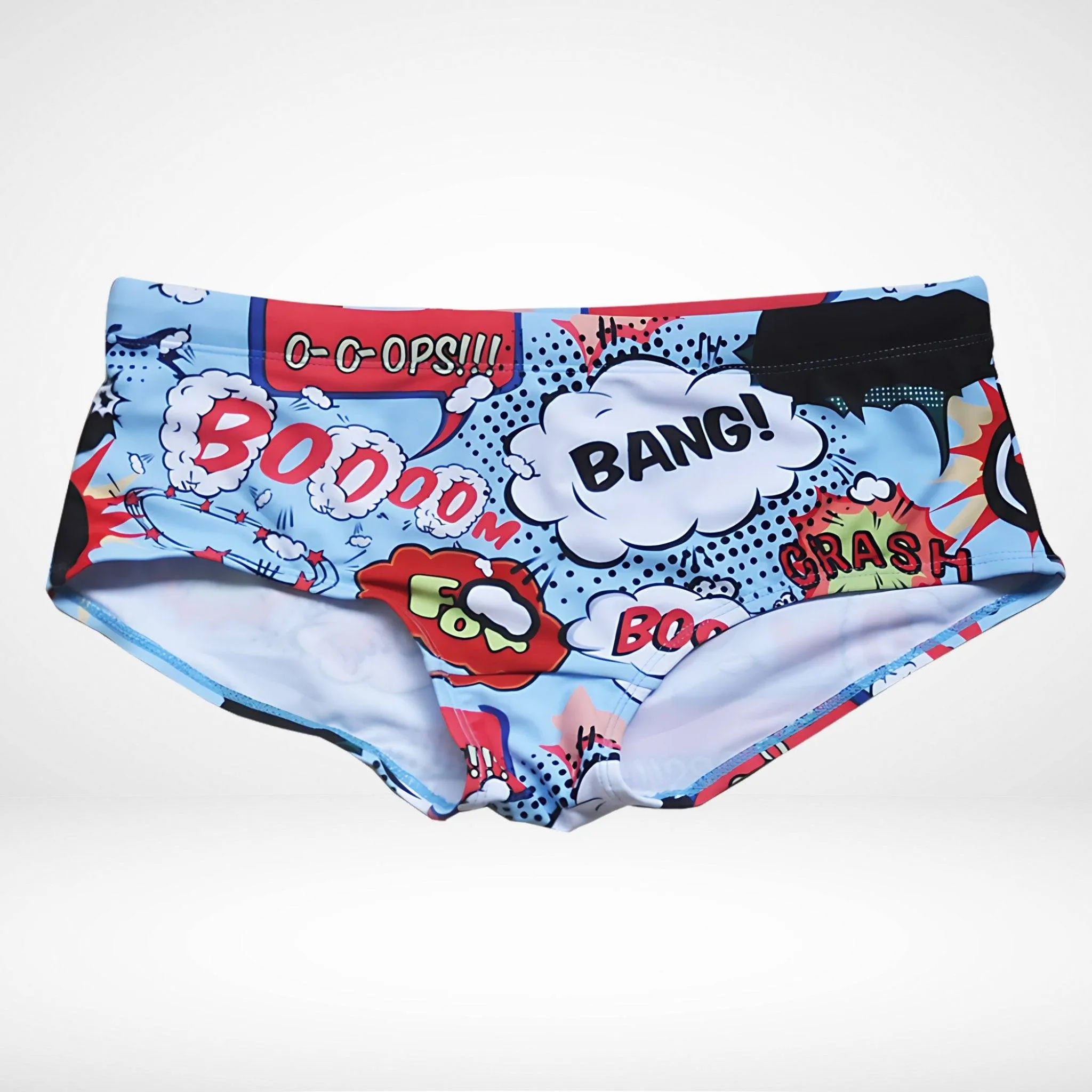 Comic Print Square Cut Men's Swim Briefs