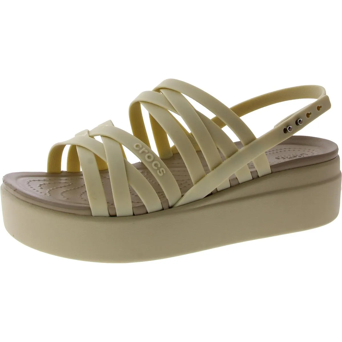 Crocs Womens Brooklyn Strappy Comfort Wedge Sandals