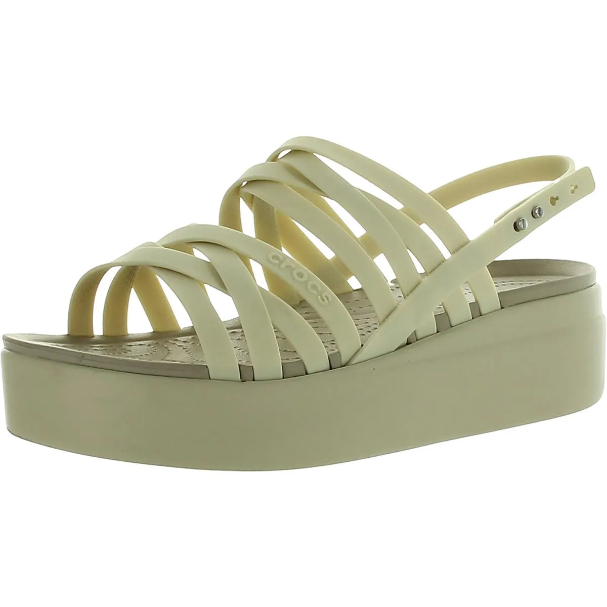 Crocs Womens Brooklyn Strappy Comfort Wedge Sandals