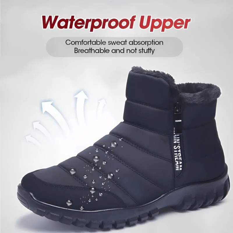 Cuzcare Fur Ankle WaterProof Men's Snow Boots Orthopedic
