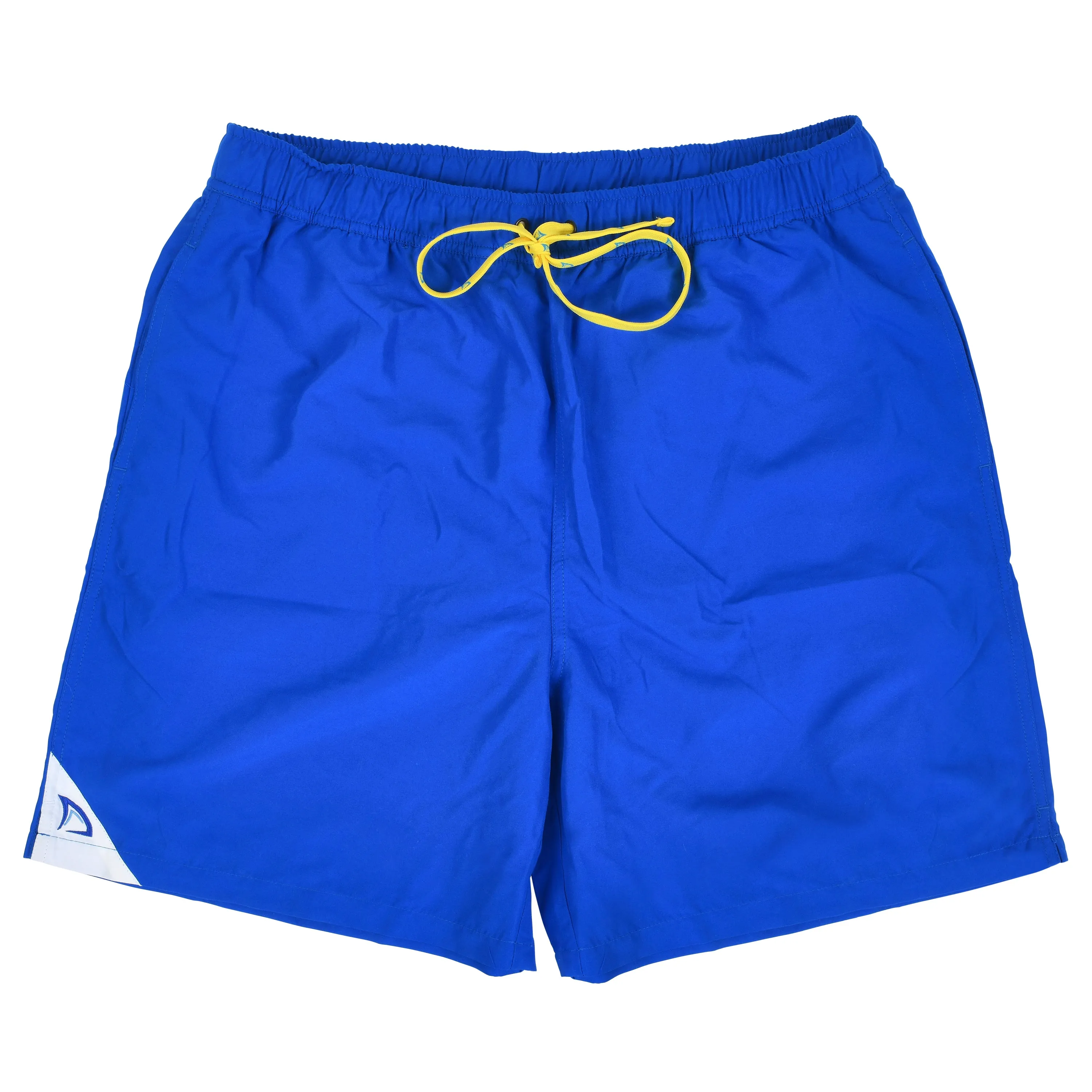 DryFins Boys Anti-Chafe Swim Trunks in Classic Blue - Built-in Compression Liner