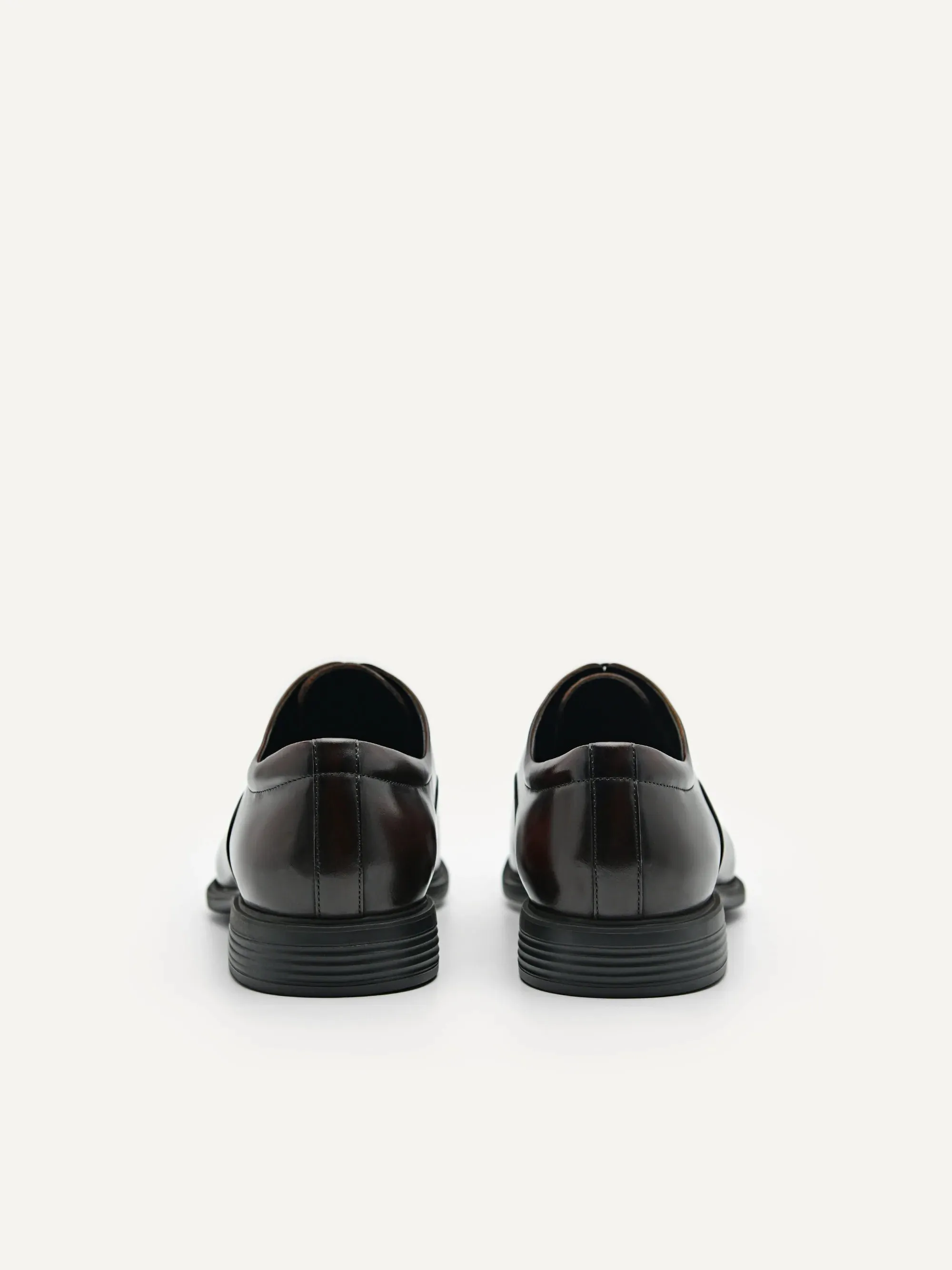 Embossed Leather Oxford Shoes
