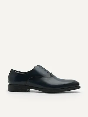 Embossed Leather Oxford Shoes