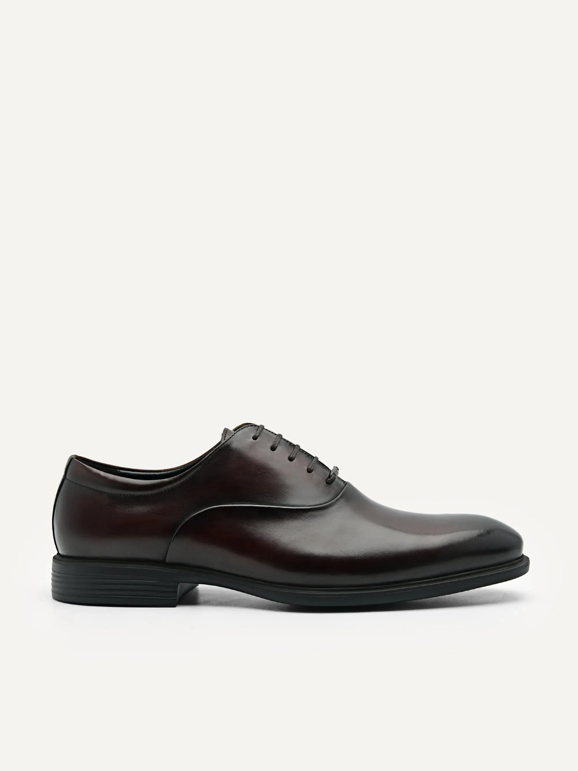 Embossed Leather Oxford Shoes