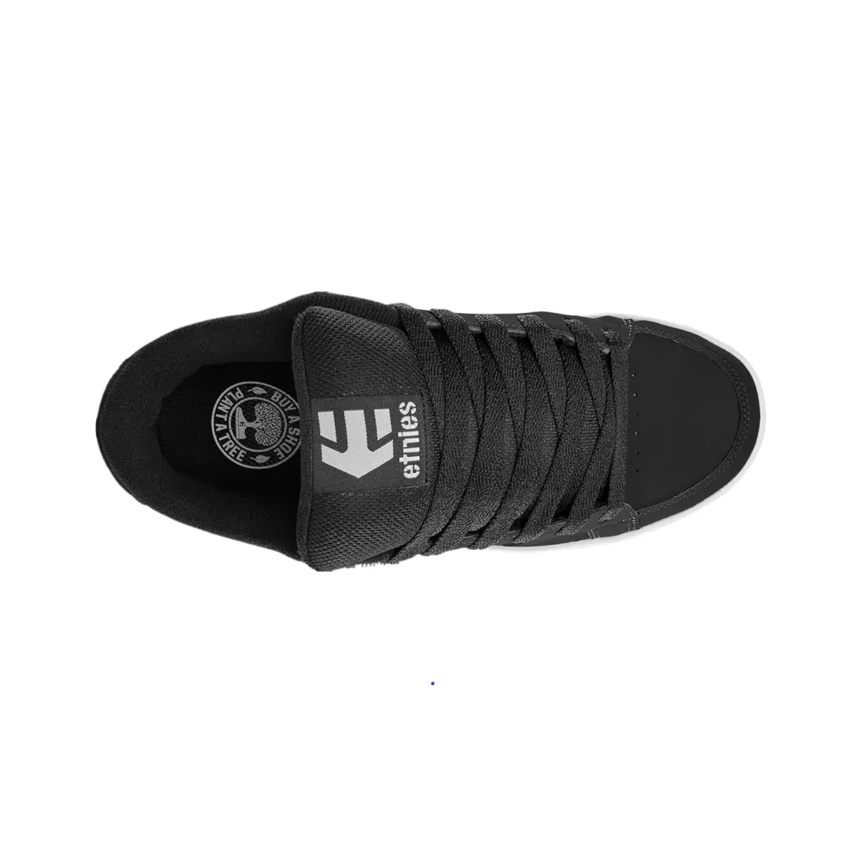ETNIES Kingpin Skate Shoes Black/White/Gum Nubuck