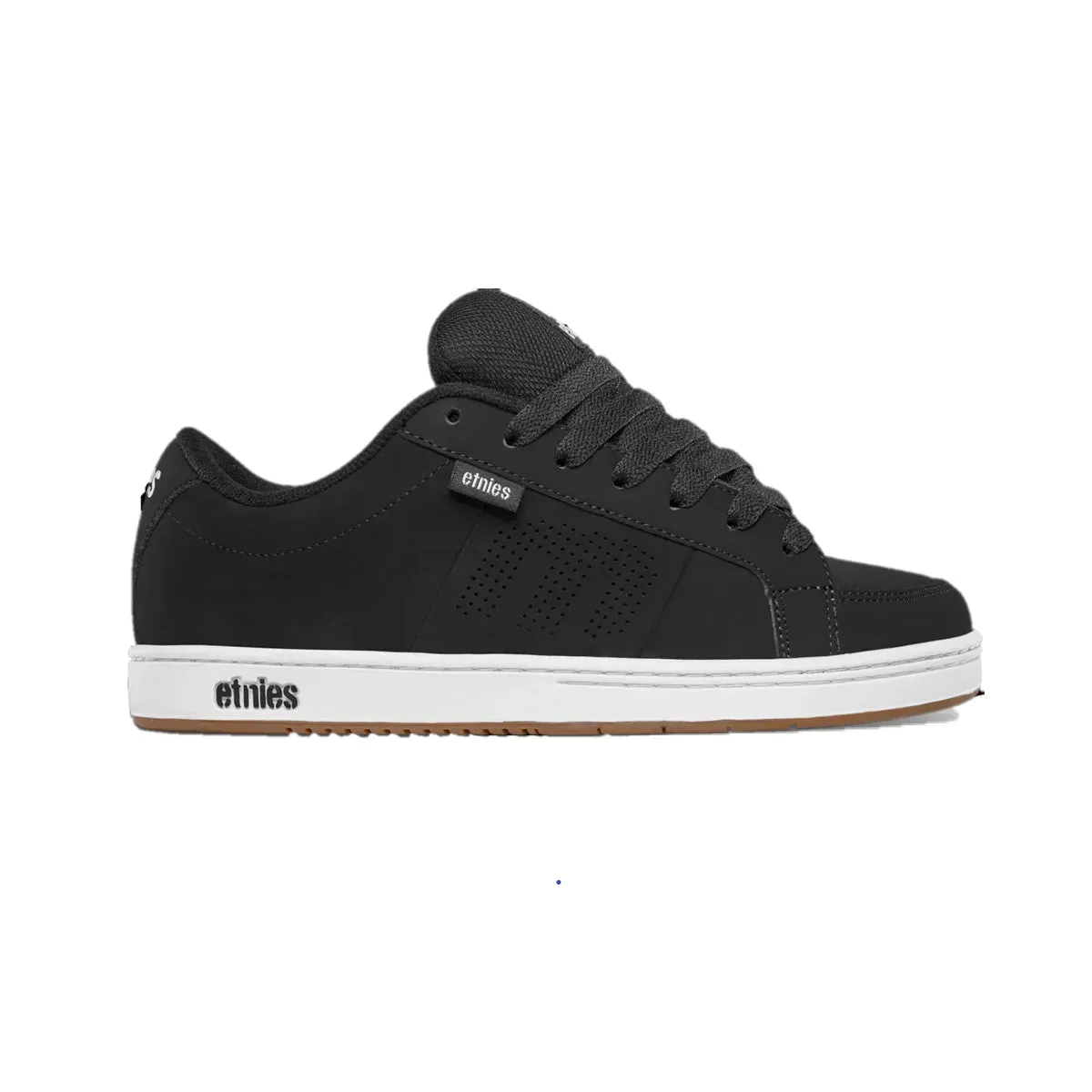 ETNIES Kingpin Skate Shoes Black/White/Gum Nubuck