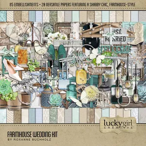 Farmhouse Wedding Digital Scrapbook Kit