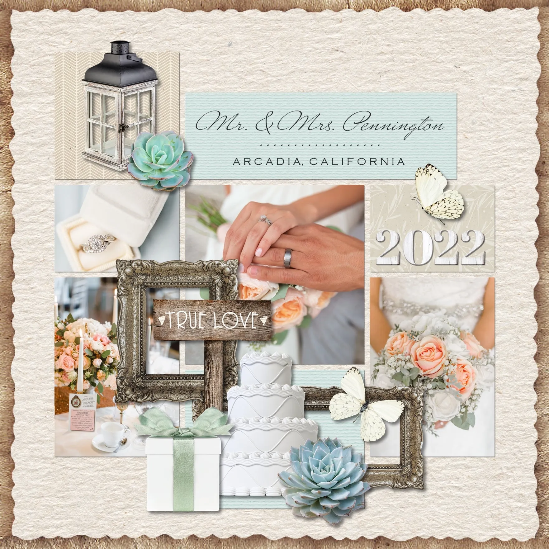 Farmhouse Wedding Digital Scrapbook Kit