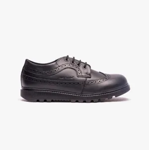 FELICITY JUNIOR Girls Leather Oxford Shoes Black