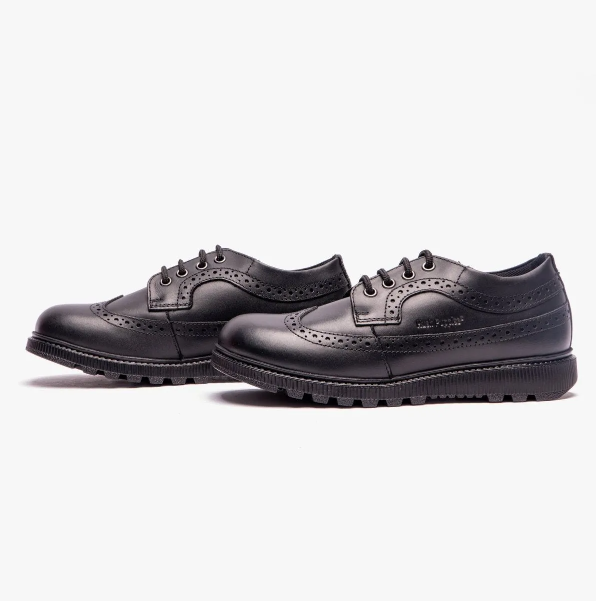 FELICITY JUNIOR Girls Leather Oxford Shoes Black
