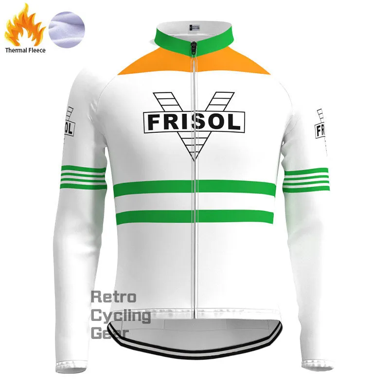 Frisol Orange Fleece Retro Cycling Kits