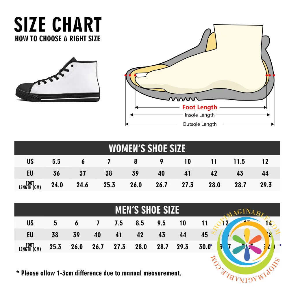 Fun Creative Abstract Ladies High Top Canvas Shoes