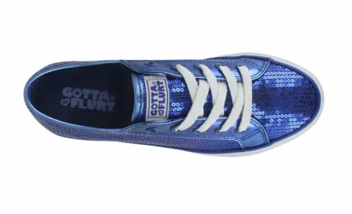 Gotta Flurt Girl's Disco II Low Top Sequin Fashion Sneakers Blue