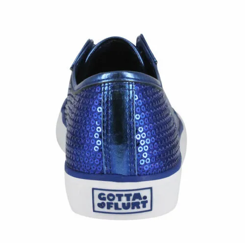 Gotta Flurt Girl's Disco II Low Top Sequin Fashion Sneakers Blue