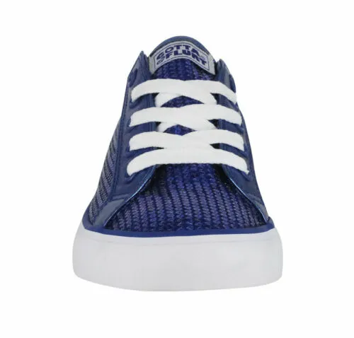 Gotta Flurt Girl's Disco II Low Top Sequin Fashion Sneakers Blue