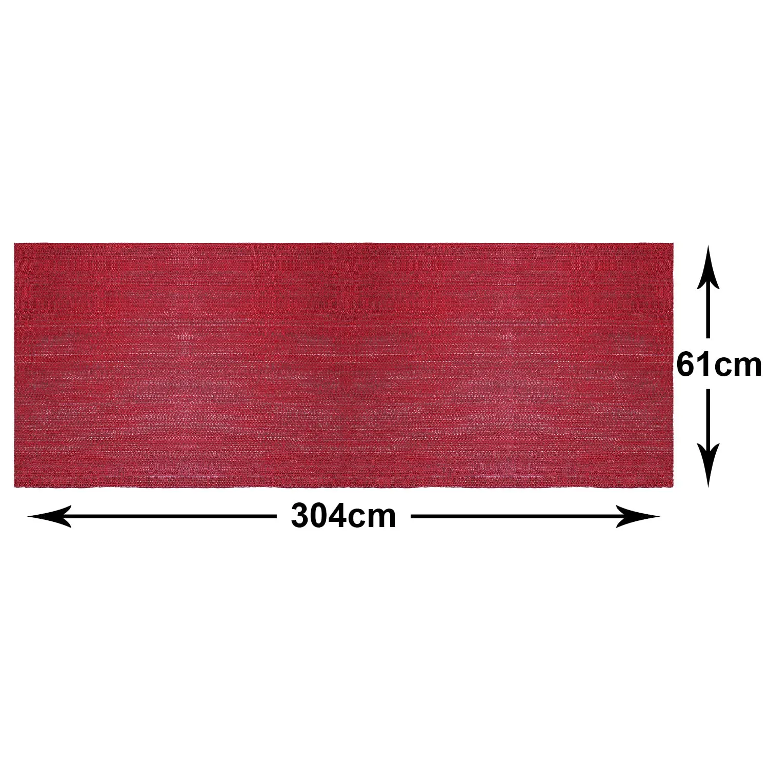 Heart Home Rubber Waterproof Anti-Skid Swimming Pool Mat|Shower Mat|Rainmat for Entrance Area,Bathroom,2 x 10 Feet (Red)