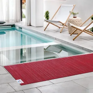 Heart Home Rubber Waterproof Anti-Skid Swimming Pool Mat|Shower Mat|Rainmat for Entrance Area,Bathroom,2 x 10 Feet (Red)