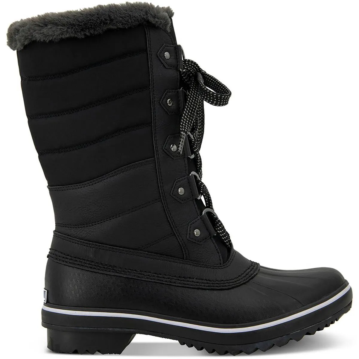 JBU by Jambu Womens Siberia Faux Leather Faux Fur Winter & Snow Boots