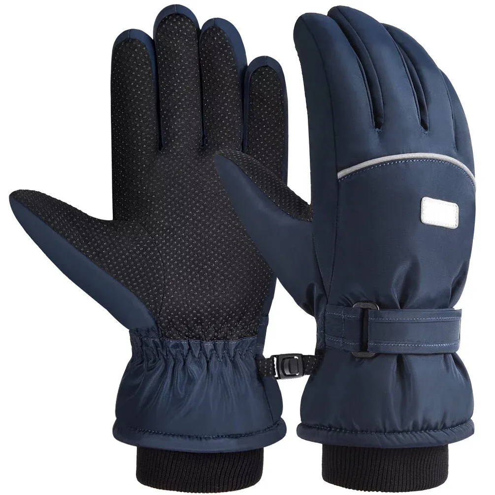 Kids Waterproof Windproof Thermal Fleece Anti Slip Mittens with Grip for Skiing Sledding Cycling & Snowboarding ZB128
