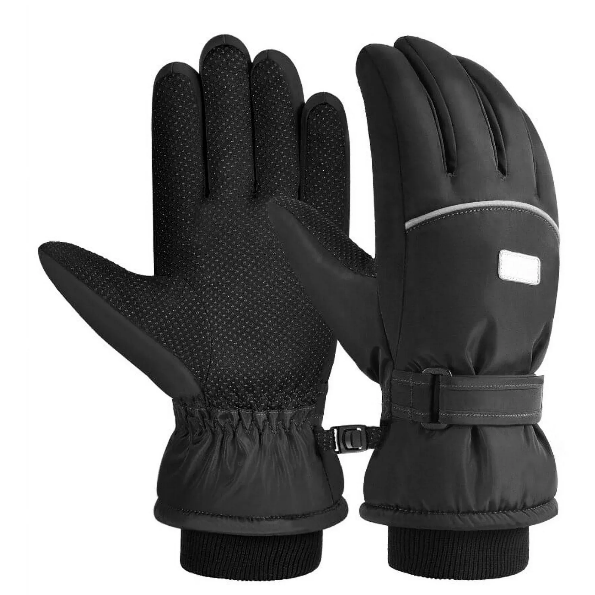 Kids Waterproof Windproof Thermal Fleece Anti Slip Mittens with Grip for Skiing Sledding Cycling & Snowboarding ZB128