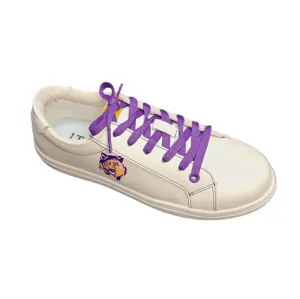 Ladies Purple & Gold Tiger Sneakers