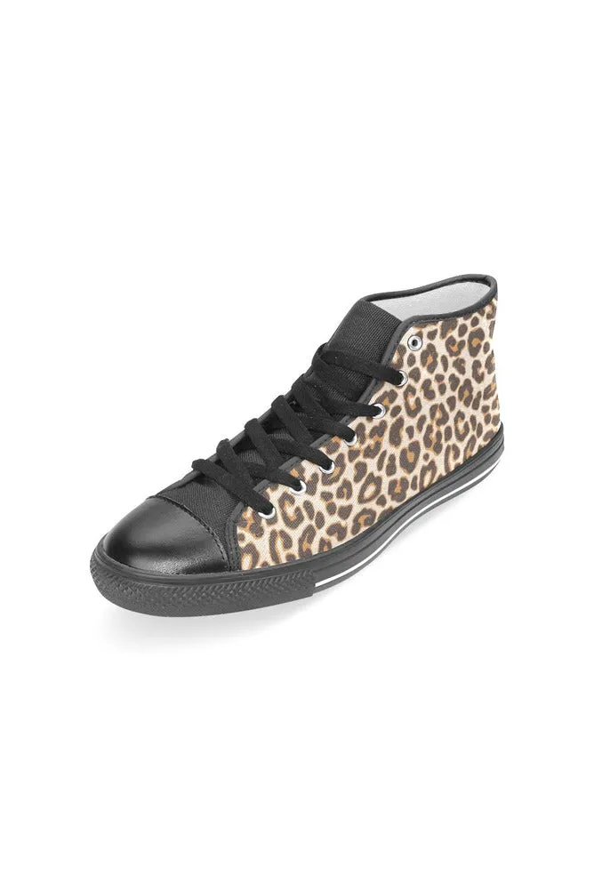 Leopard Spots Women's Classic High Top Canvas Shoes (Model 017)