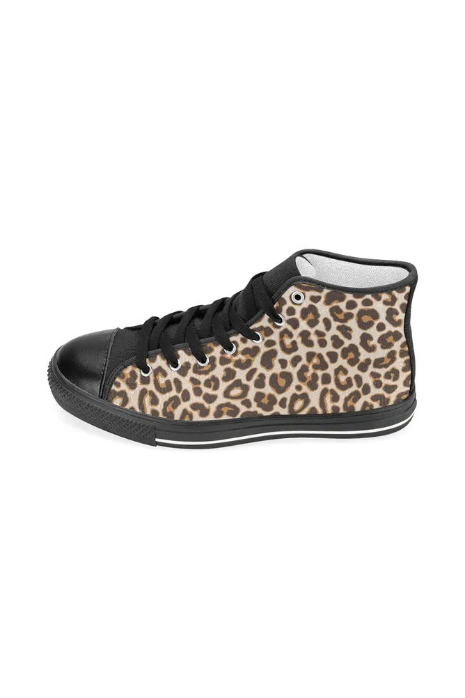 Leopard Spots Women's Classic High Top Canvas Shoes (Model 017)