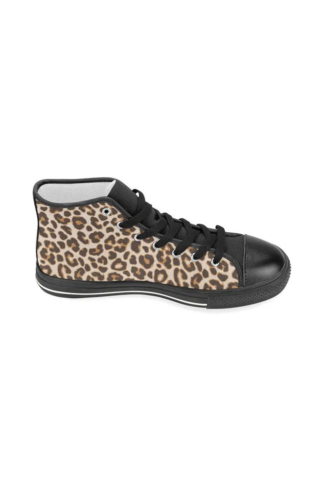 Leopard Spots Women's Classic High Top Canvas Shoes (Model 017)