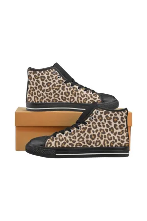 Leopard Spots Women's Classic High Top Canvas Shoes (Model 017)