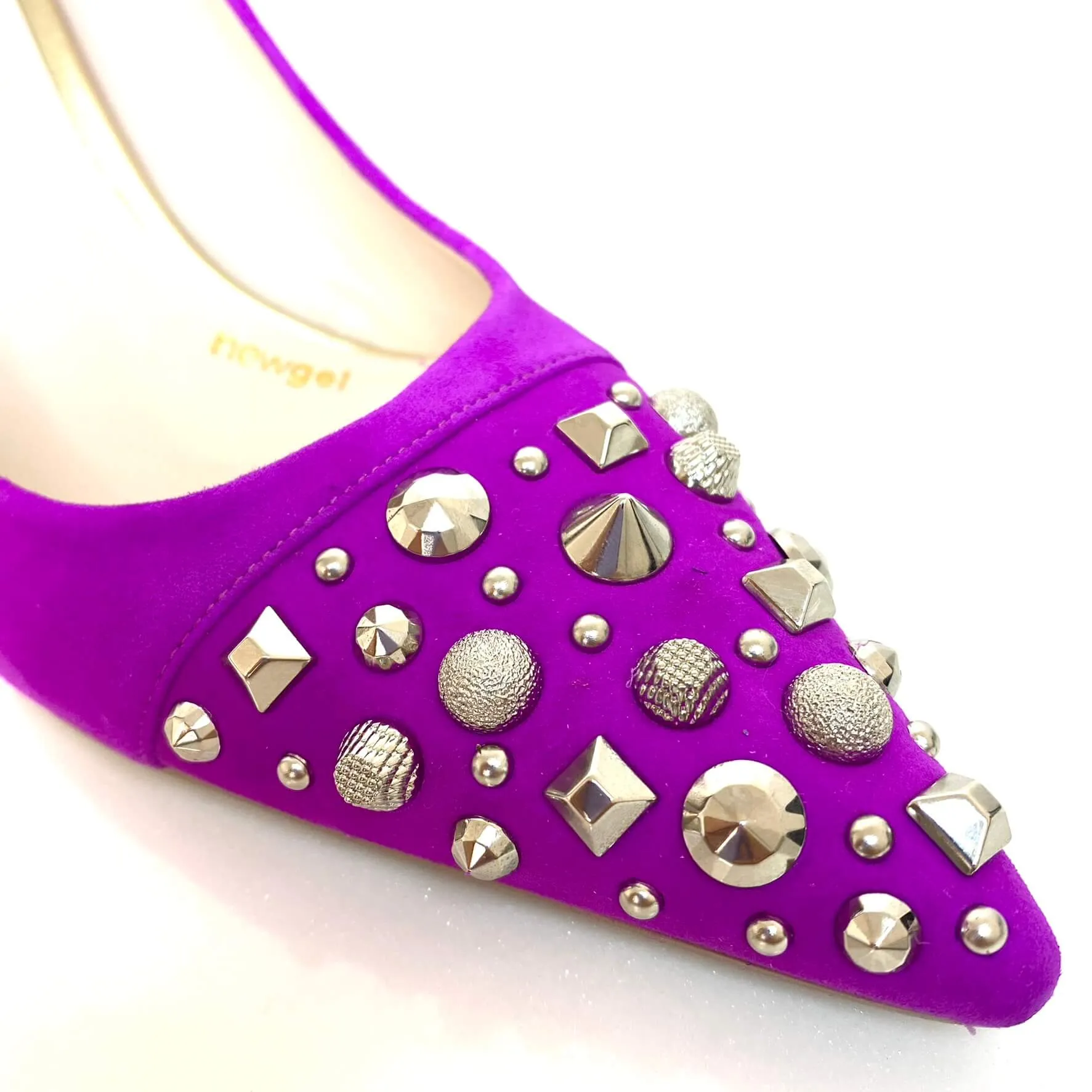 Lodi Sompo Studded Stiletto Shoes - Fuchsia Pink