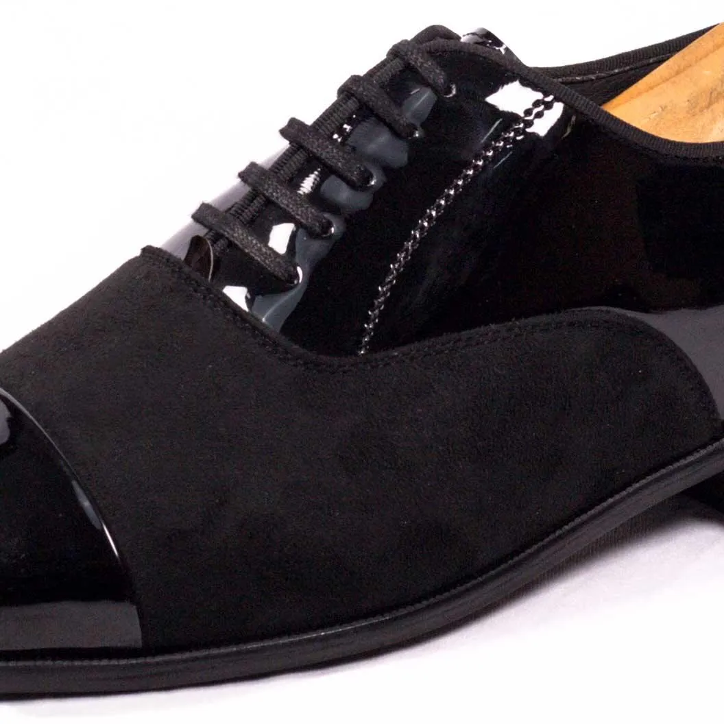 Ludeca Black Patent/Suede Lace Up