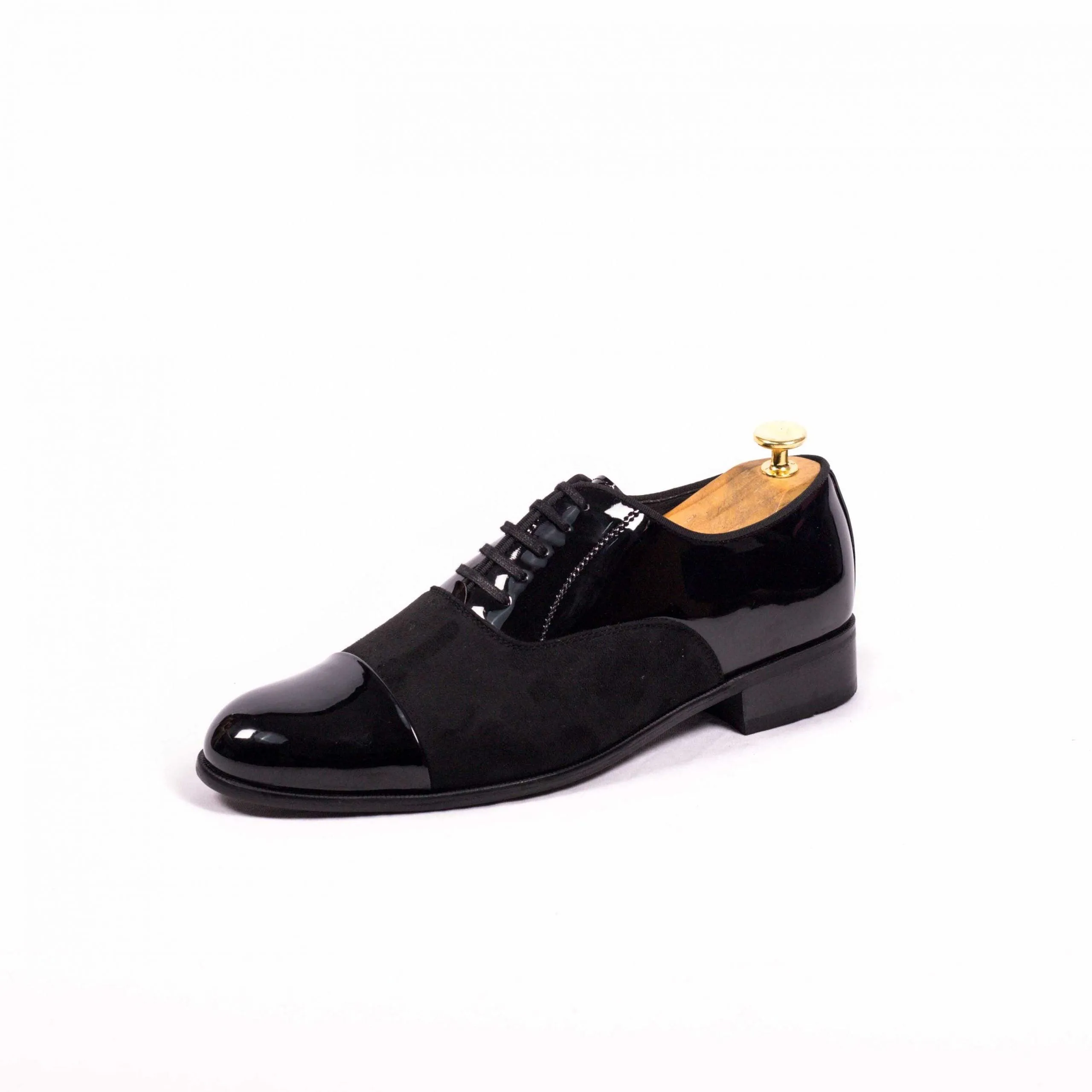 Ludeca Black Patent/Suede Lace Up