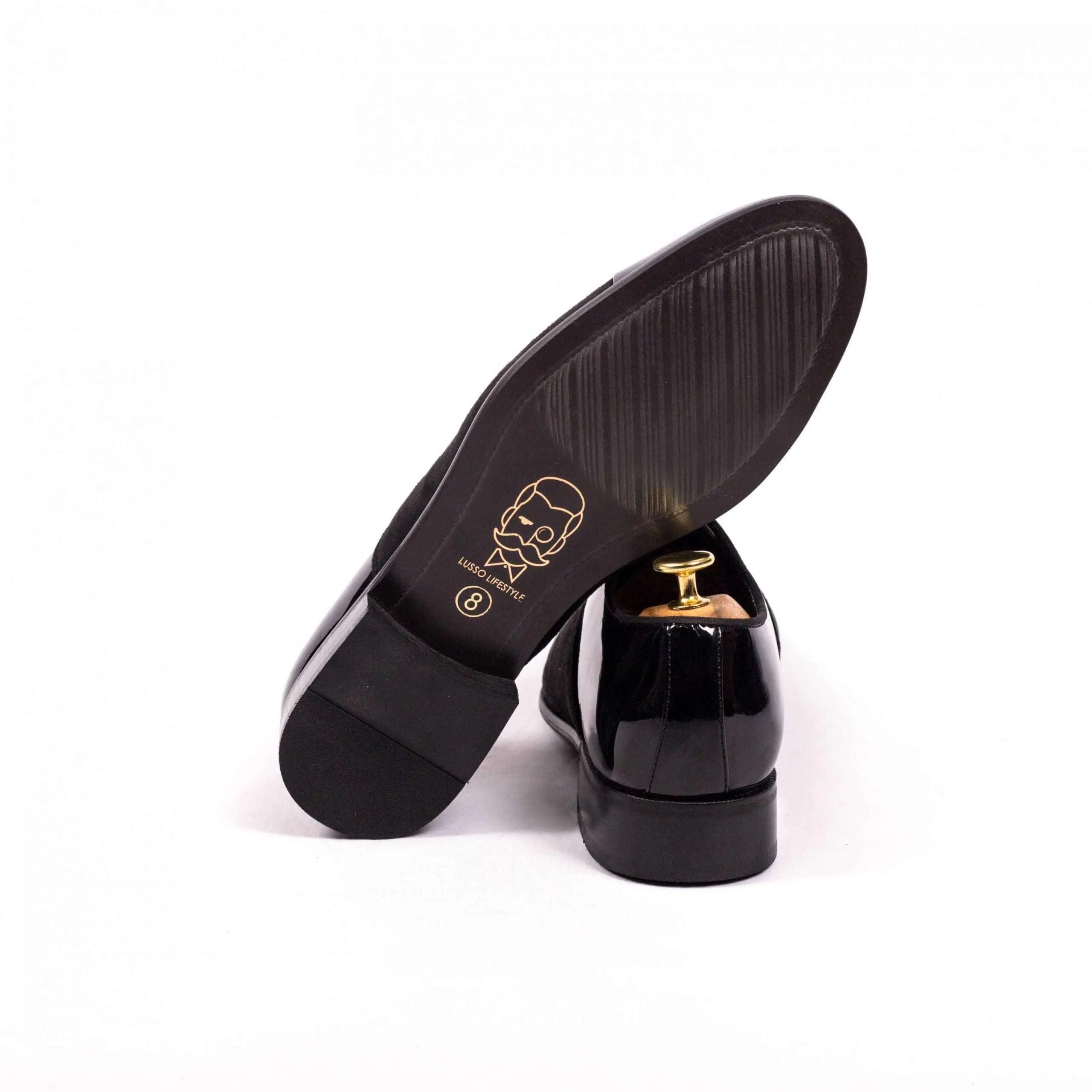 Ludeca Black Patent/Suede Lace Up