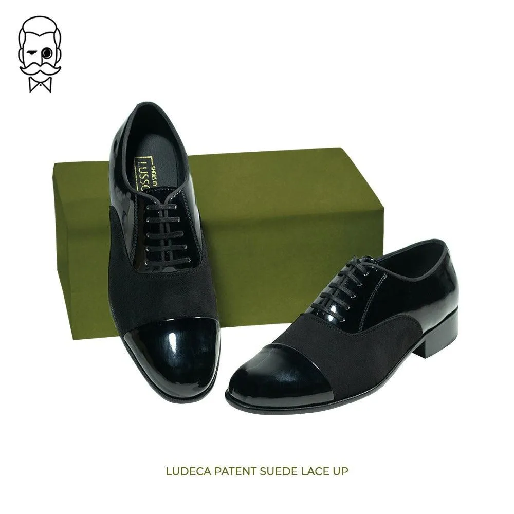 Ludeca Black Patent/Suede Lace Up