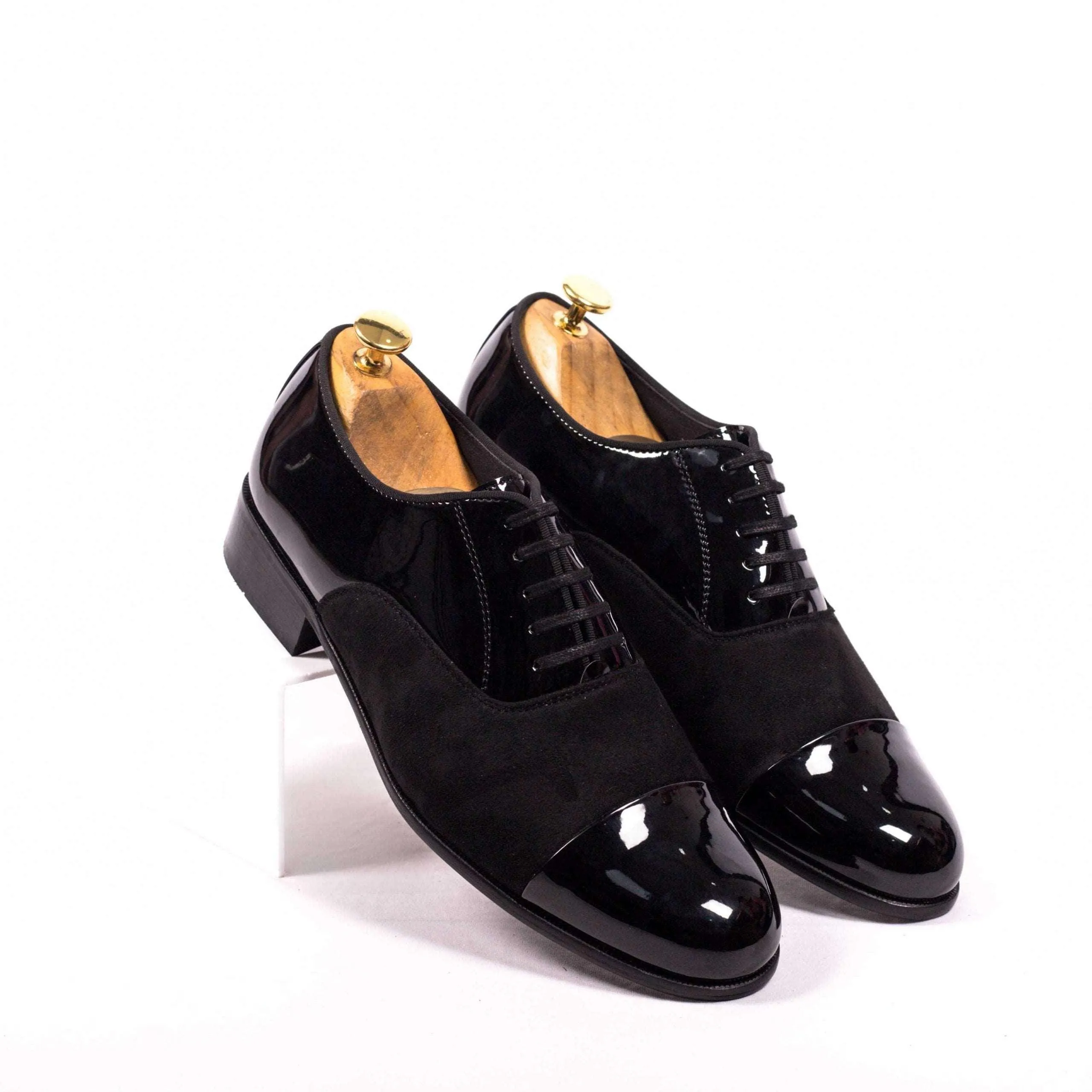 Ludeca Black Patent/Suede Lace Up