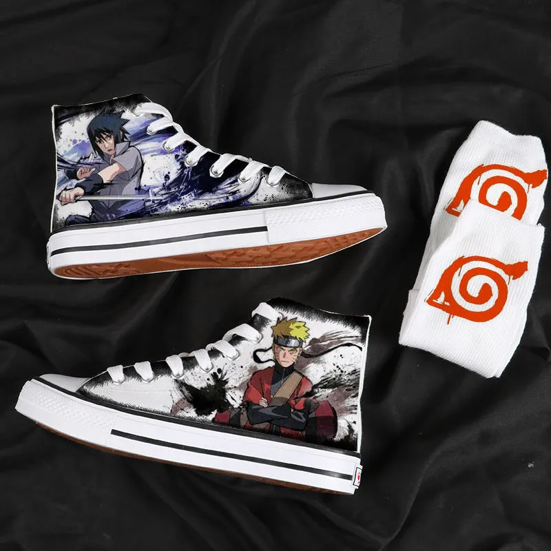 Naruto Graffiti High-top Canvas Shoes High-top Sneakers