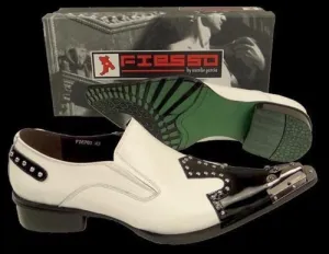 New Fiesso White/Black Dress Shoes FI 6763