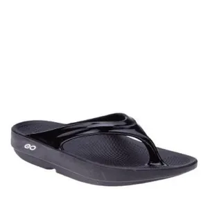 Oofos Womens Oolala Thong Sandal 1400-BLK Black