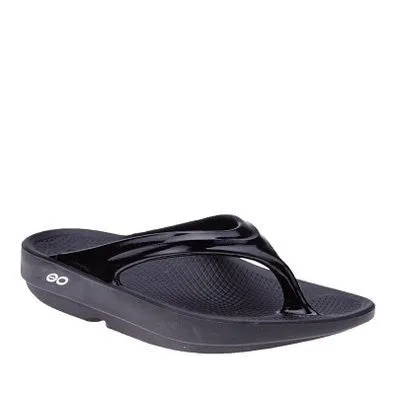 Oofos Womens Oolala Thong Sandal 1400-BLK Black