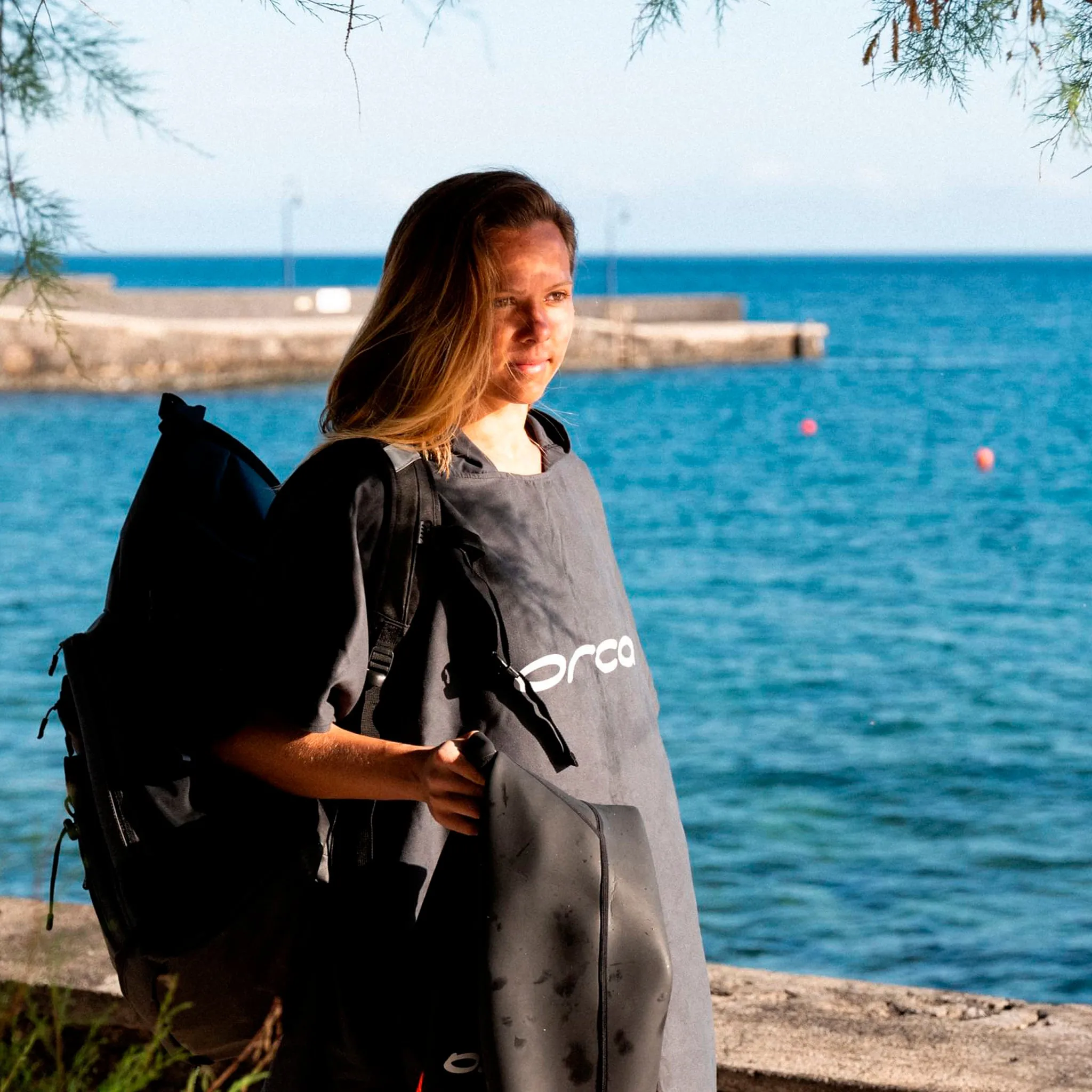Orca Hooded Microfibre Beach Poncho Change Robe
